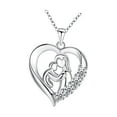 thumbnail image 3 of Regalos para el día de la madre, collar para mamá e hija, collar con corazón para mamá e hijo, collares con colgante para mamá para abuela, mujer y, 3 of 9