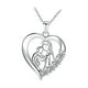 thumbnail image 3 of Collar con colgante para mamá, collar para mamá e hija, regalo para mamá e hijo, collar con corazón para abuela, madre, hija, Día de Acción de Gracias, 3 of 8