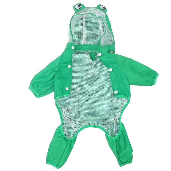 NIAIZEK Green Polyester Dog Raincoat with Transparent Hood Cute and Protective