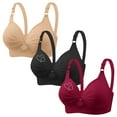 thumbnail image 1 of Yuyuzo 3PCS Bras for Women Push up Full Coverage Comfortable Plus Size Soft Seamless Wireless Bras, 1 of 7