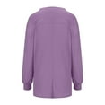 thumbnail image 5 of hotojiny Fall Tops for Women Long Sleeve Casual Knit Pullover Tops V Neck Solid Color Oversized Loose T Shirts, 5 of 7