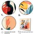 thumbnail image 3 of Designart "Boho Flower Bouquet in the Style of Henri Matisse V" Geometric Wall Art - Bohemian Yellow Boho Pottery Bedroom Canvas Wall Art, 3 of 6