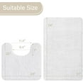 thumbnail image 2 of Homore Bathroom Rugs Sets, Luxury Bath Mat Set Anti-Slip Chenille Bath Rug and U-Shaped Toilet Mat White, 2 of 8