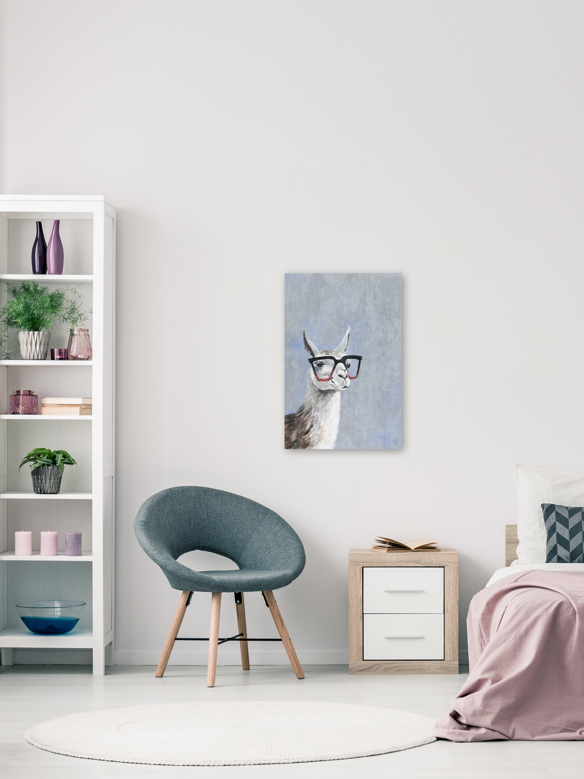 Marmont Hill Smart Llama IV Canvas Wall Art