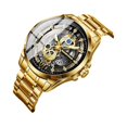 thumbnail image 2 of Men's Fashion Stainless Steel Watches Date Waterproof Chronograph Wristwatches,Stainsteel Steel Band Waterproof Watch, 2 of 4