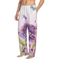 thumbnail image 6 of Logiee Flowers And Colorful Butterflies Print Pajama Pants for Men,Men’s Pajama Bottoms,Mens PJ Pants with Pockets & Button Fly-3X-Large, 6 of 6