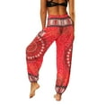 thumbnail image 3 of Defitshape Women's Boho Harem Pants Smocked Waist Yoga Hippie Palazzo Summer Beach Pants Pattern6 One Size, 3 of 4