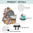 thumbnail image 4 of Baseballs and Softballs Red Pattern Cute School Backpack with Padded Back and Adjustable Shoulder Straps 13.4"x11"x4.7", 4 of 5