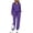 37# Purple, variant on Women's 2 Piece Fall Active Sets Loose Fit Zip Front Hooded Track Top Drawstring Jogging Pants Athletic Daily Outfits Light Blue M