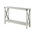 thumbnail image 1 of Walker Edison Sedalia Modern Farmhouse Metal X Entry Table, 46 Inch, Stone Grey, 1 of 2