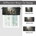 thumbnail image 6 of Wildlife Deer Curtain Valance for Kitchen Hunting Foggy Forest Waterfall Elk Animal Window Valance for Living Room Bedroom, Kitchen Valance Rod Pocket Window Curtain 54 by 18 in, 1 Panel, 6 of 6