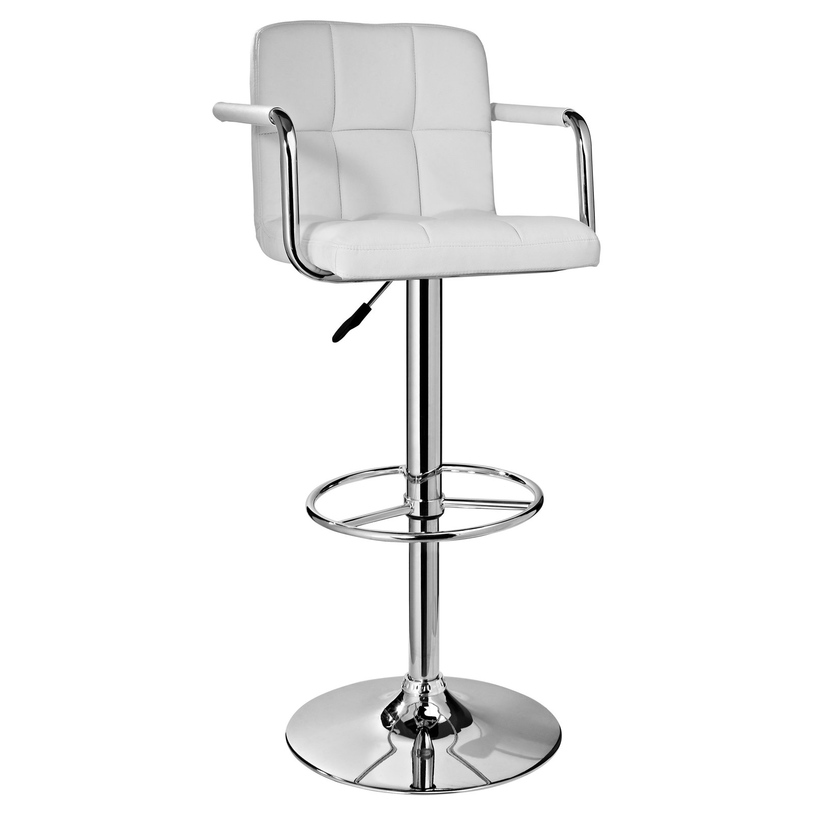 Powell Quilted Bar Stool with Gas Lift and Arms, Multiple Colors