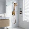thumbnail image 4 of Cobbe 7 Spray Modes Filtered Multi-Function Detachable Shower Head 60-Inch Hose Brushed Gold, 4 of 11
