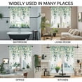 thumbnail image 3 of Sage Green Eucalyptus Leaves Swag Valances for Windows, Kitchen Curtains 36 Inch Length 2 Panels Set, Spring Summer Botanical Short Curtains for Small Windows Rod Pocket Cafe Curtains Drapes 28"x36", 3 of 8