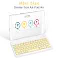 thumbnail image 2 of Ultra-Slim Bluetooth rechargeable Keyboard for MediaPad M6 8.4 and all Bluetooth Enabled iPads, iPhones, Android Tablets, Smartphones, Windows pc -Banana Yellow, 2 of 5