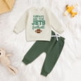 thumbnail image 2 of newwalpole Baby Clothes Gender Neutral Baby Boy Girl Long Sleeve Sweatshirt Pullover Pant Fall Solid Color Outfit Beige for Size 2-3 Years, 2 of 7