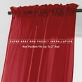 thumbnail image 2 of Solid Sheer Window Drapes, (Set of 2) Multipurpose Sheer Curtains, 40 X 84, Burgundy, 2 of 5