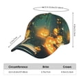thumbnail image 3 of Baseball Cap, Halloween Backyard Pumpkin Trucker Hats Women Dad Hat for Workouts - Baseball hat Adjustable Size, 3 of 7
