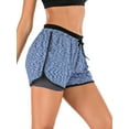 thumbnail image 2 of YouLoveIt Womens Yoga Shorts Double-layer High Waist Workout Yoga Shorts Athletic Sports Active Running Shorts with Pocket, Workout Active Running Shorts Casual Shorts, 2 of 8