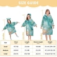 thumbnail image 3 of Wearable Blanket with Sleeves and Pocket Oversized Hooded Sweatshirt 3-14 YR Beautiful Watercolor Stars L, 3 of 7