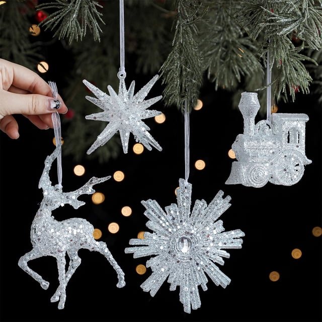 Noche Festiva Navideña,Árboles de Navidad,Disfraces de Ventana,Decoraciones de Navidad para Hogar,Iluminación de Navidad,Adornos Navideños,Estantería de Metal,Base de Madera,Portátil,Para Salón de