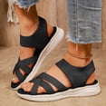 thumbnail image 2 of Pandaie Womens Walking Hiking Sandals Comfortable Arch Support Orthopedic Summer Shoes Mesh Breathable Open Toe Sneakers for Plantar Fasciitis Black 6, 2 of 9