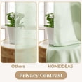 thumbnail image 3 of SHILIU-Non See Through Sage Green Privacy Sheer Curtains 52 X 54 Inches Long 2 Panels Set, Fish Bone Pattern Semi Light Filtering Window Drapes for Bedroom, Living Room, 3 of 4
