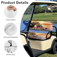 thumbnail image 6 of Uorisanigo Golf Cart Seat Cushion Durable Front Seat Covers Washable Dress UP Older Golf Cart Vinyl Seat Hawaii Palm Tree View for EZGO RXV/Club Car DS/EZGO TXT Golf Cart Seat Pretector, 6 of 7