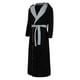 thumbnail image 2 of Mens Winter Warm Hooded Coat Bathrobe Towelling Long Dressing Gown, 2 of 5