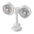 thumbnail image 1 of Ventilador de doble cabeza de clip en ventilador doble Ventilador de escritorio recargable portátil Portable con luz nocturna para el dormitorio, 1 of 9