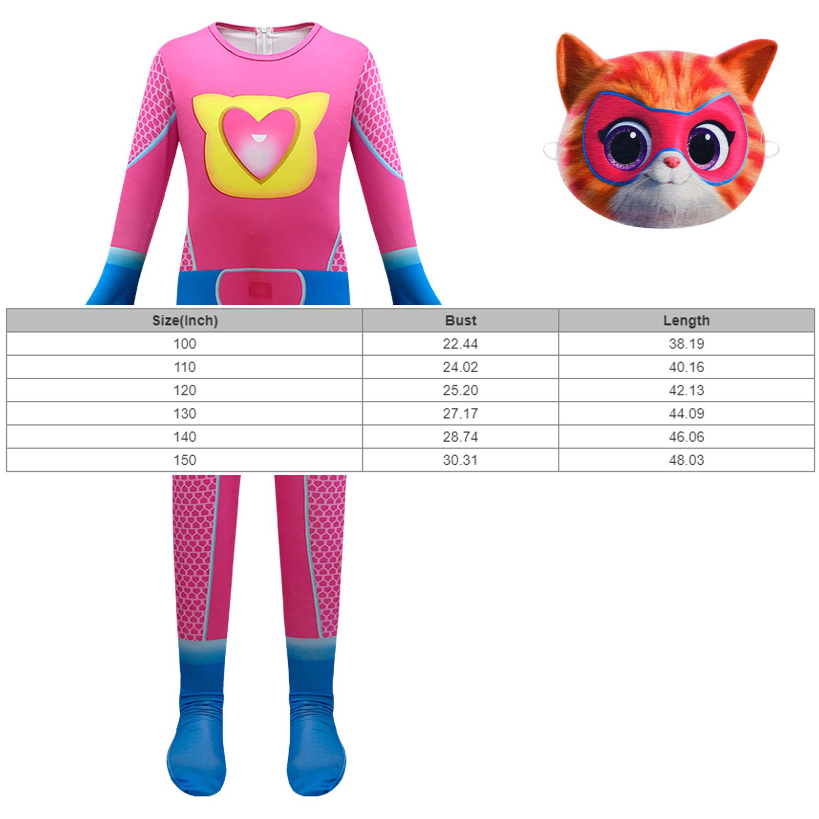 Tysmin Halloween Costumes Kids SuperKitties Jumpsuit With Mask ...