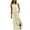DT-Beige, variant on DailyTrove Women's Color Block Sleeveless Maxi Dress, Casual Beach & Evening Wear, Lightweight Chiffon Blend, Fit & Flare, Contrast Hem