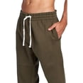 thumbnail image 3 of ProGo USA Men's Joggers Sweatpants Basic Fleece Marled Jogger Pant Elastic Waist (Olive, Large), 3 of 6