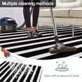 thumbnail image 6 of Black Striped Indoor Outdoor Rugs 5x8 Ft, Black and White Stripes Outdoor Patio Rugs Mat Washable Outside Area Rugs Carpet for Porch Deck RV Camping Pool Balcony Backyard, 6 of 9