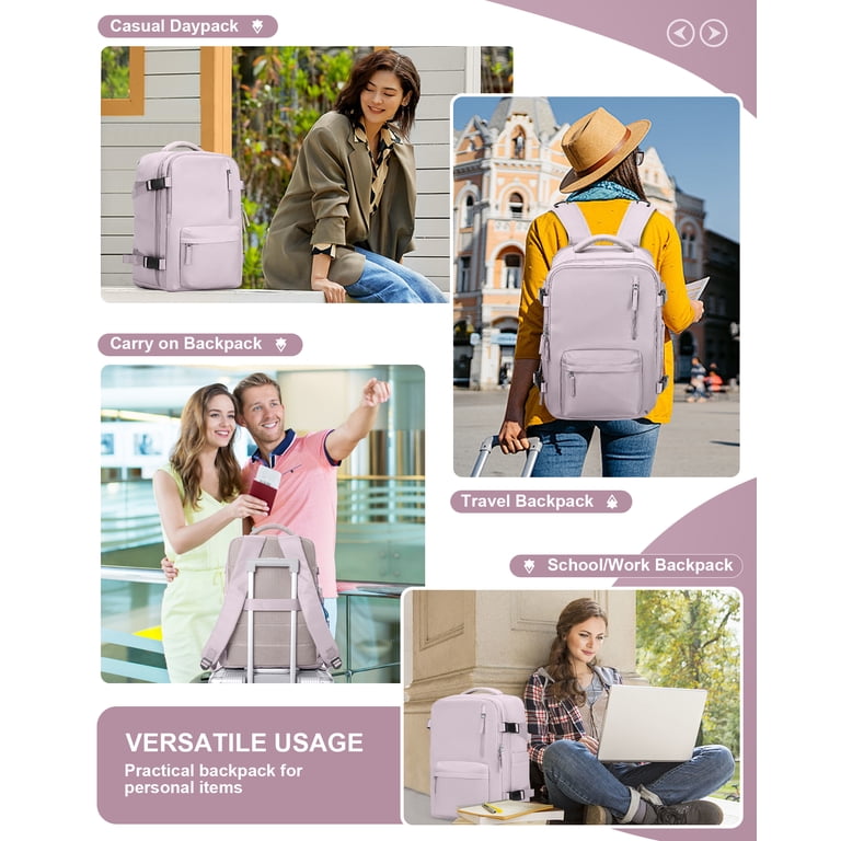 Lotus Pink Waterproof Crossbody Mini Backpack for Women, Stylish Daypack with Ea Large Capacity Travel Backpack for Men & Women with Hybrid  main image 2