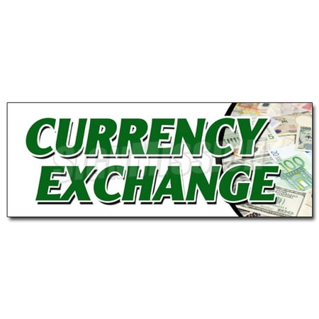 CURRENCY EXCHANGE DECAL sticker best conversion rate fast low cost