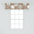 thumbnail image 2 of Springtime Window Valance, Abstract Look Dandelion Silhouettes with Simple Octophus Sketches Print, Curtain Valance for Kitchen Bedroom with Rod Pocket, 54" X 18", Pale Taupe White, by Ambesonne, 2 of 2