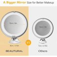 thumbnail image 5 of 10x Magnifying Mirror with LED Lights, 360° Adjustable, Portable Cosmetic Mirror for Bathroom Travel, 5 of 5