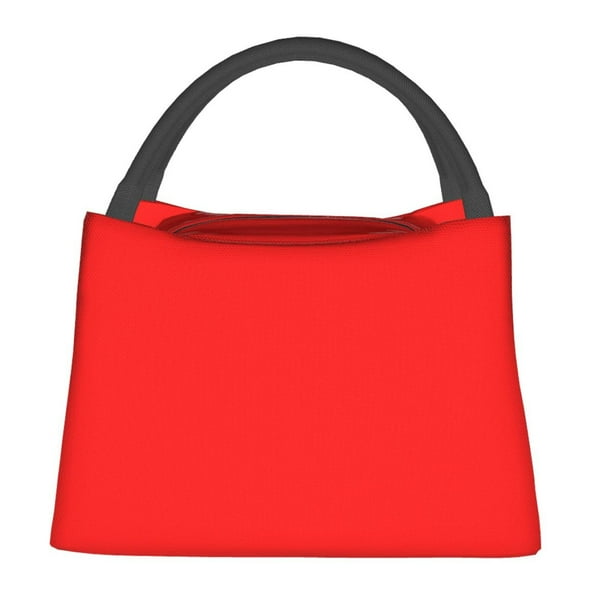 Fotbe Red Bolsa Térmica Portátil con Estampado, Bolsa de Entrega de Alimentos Aislada, Bolsa Reutilizable de Gran Capacidad para Comidas y Supermercado