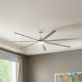 thumbnail image 2 of Dextrus 96 Inch Ceiling Fan with Lights and Remote Control, Large Ceiling Fan with 6-Speed,7 Aluminum Blades - Nickel, 2 of 10
