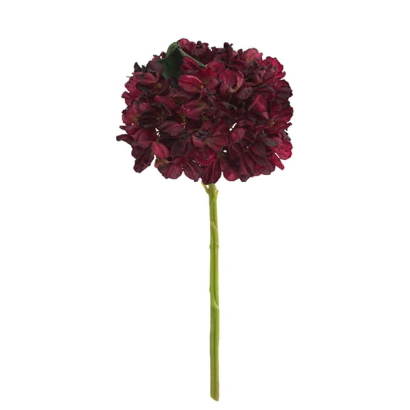 Hydrangea Artificial Flowers Heads with Stems, Silk Faux Hydrangea, Fake Flowers for Home Indoor Outdoor DIY, Floral Wedding Flower Bouquets Kitchen Table Centerpiece Decor, 1 Pcs, 13.77"