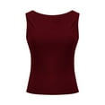 thumbnail image 7 of Mittory Women Going Out Tops Summer Cute Split Hem Ruched Sleeveless Shirt Spring Fashion Ribbed Tank Top, 7 of 7
