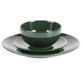 thumbnail image 2 of Unbranded Hunter Green 12-Piece Round Stoneware Dinnerware Set, 2 of 4
