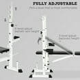 thumbnail image 4 of CoSoTower Ensemble de Banc-Presse Banc à Poids Réglable avec Support pour s'Accroupir, Coussinet de Courbure Preacher, Révélateur de Jambes et Rangement du Poids, Blanc, 4 of 7