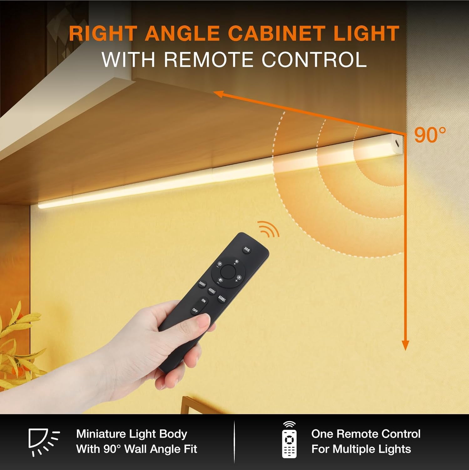 JJEAN-Under Cabinet Lights Remote Control, Magnetic Dimmable Closet Lights,USB Rechargeable Wireless LED Shop Light,Ceiling and Under Counter Lights for Kitchen,Wardrobe,Shelf(20CM,White)