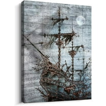 Canvas Wall Art for Bedroom Wall Decor for Bathroom Simple Life Abstract Black and White Art Ship Painting Modern Framed Office Canvas Art Prints Ready to Hang Pictures for kitchen Home Decor