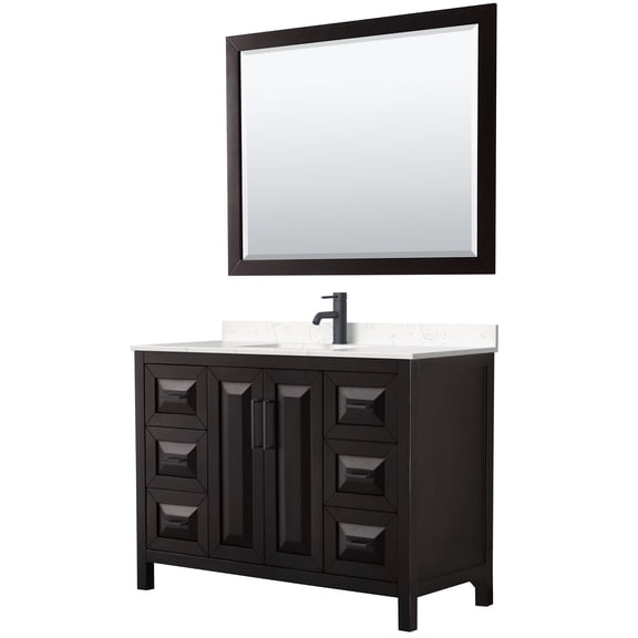 Wyndham Collection WCV252548SEBC2UNSM46 Daria 48" Free Standing Single Basin Vanity Set -