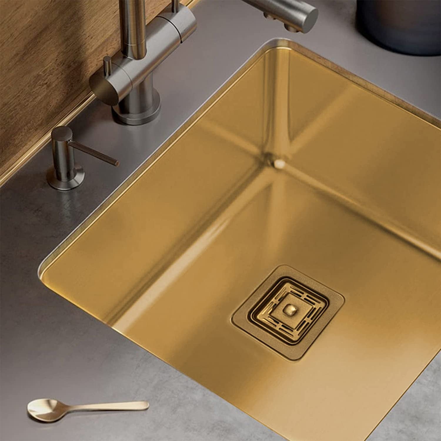 Strictly Sinks Stainless Steel Square Garbage Disposal Adapter for Kitchen Sink Durable with Drain