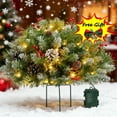 thumbnail image 1 of RKSTN 2025 18 Pouces Remplisseur de Jardinière de Vacances de Noël, Décorations de Noël Extérieures Éclairées avec Baies Dorées et Rouges Améliorées, Arbres de Pin de Noël Pré-Éclairés avec Cônes (Vert), 1 of 5