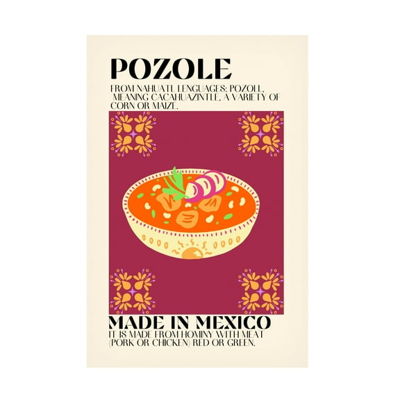 Canvas Wall Art - Gaec Studio 'Pozole' Wall Art for Living Room, Bedroom, or Office Décor by Trademark Fine Art - 12 x 19 Inches